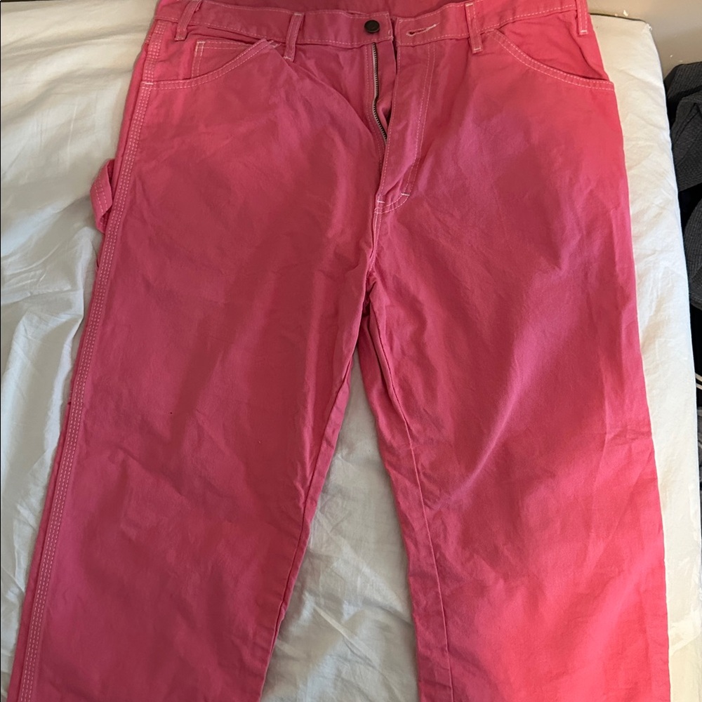 Dickies pink dyed painters pants